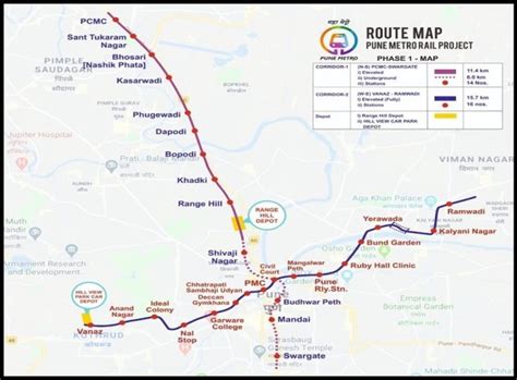 Pune Metro New Updates Route Map Time Table Ticket Fares