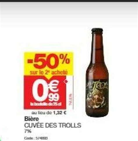 Offre Bière Cuvée Des Trolls chez Promocash