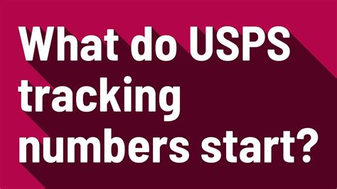 What Do Usps Tracking Numbers Start Youtube