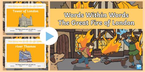 KS1 The Great Fire Of London Words Within Words Game PowerPoint