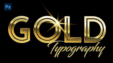 GOLD Text in Photoshop ( for BEGINNERS) - Photoshop Trend