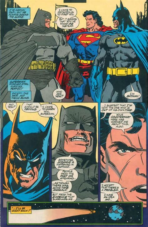 Comic Book Page With Batman And Superman S Face