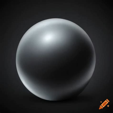 Dark Silver Metallic Sphere