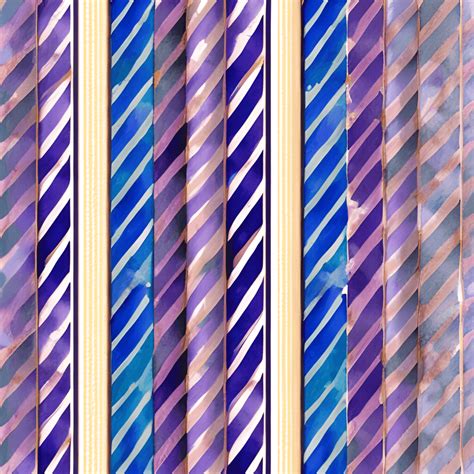 Vintage Romantic Purple Blue Stripe Wrapping Paper · Creative Fabrica