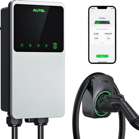 Autel Level 2 Home Smart Ev Charger Up To 40amp50amp 240v 14 50plughardwired