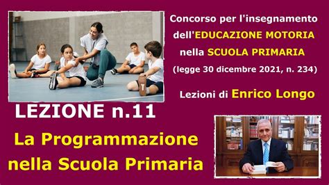 La Programmazione Nella Scuola Primaria Lezione Concorso Ed