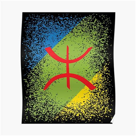 Amazigh Kabyle Berber Flag Poster For Sale By Eldjama Redbubble