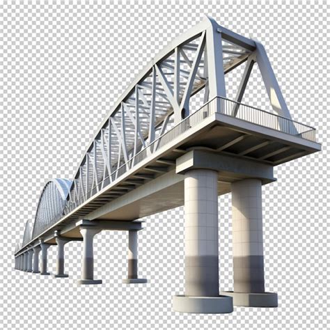 premium psd bridge architecture  constructions isolated