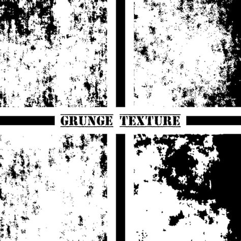 Textura Grunge En Blanco Y Negro Conjunto De Texturas Grunge