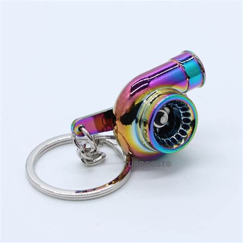 spinning turbo keychain auto parts keychains personalized car keychains