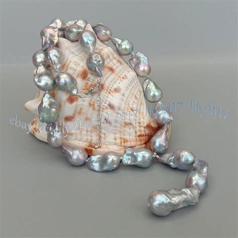 HUGE 15 25MM GRAY FRESHWATER CULTURED KESHI REBORN BAROQUE PEARL