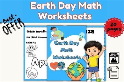 Earth Day Math Worksheets Numbers 1 10 Graphic By Dohaforkdp · Creative