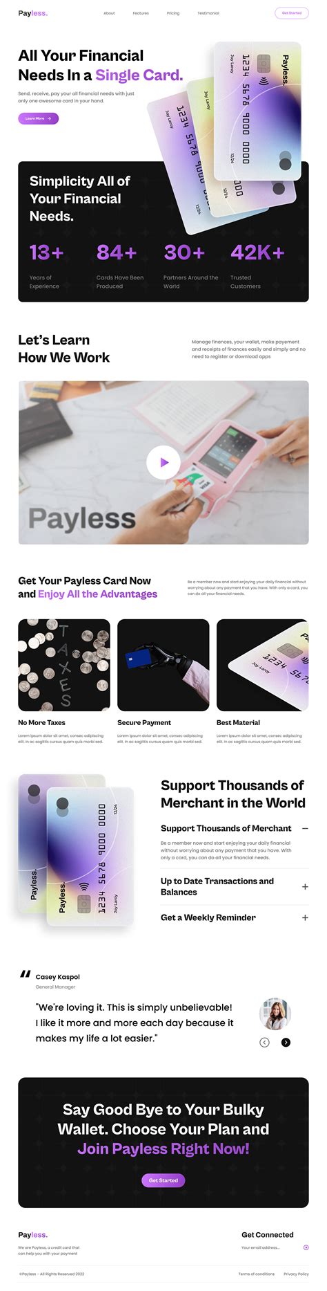 Payless Bank Finance Website On Behance