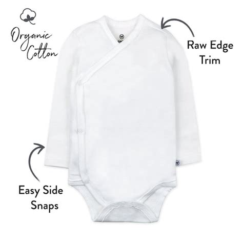 3 Pack Organic Cotton Long Sleeve Side Snap Bodysuits Honest Baby