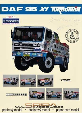 Papírový model dakarského speciálu DAF 95 X1 TURBOTWIN Dakar 1988