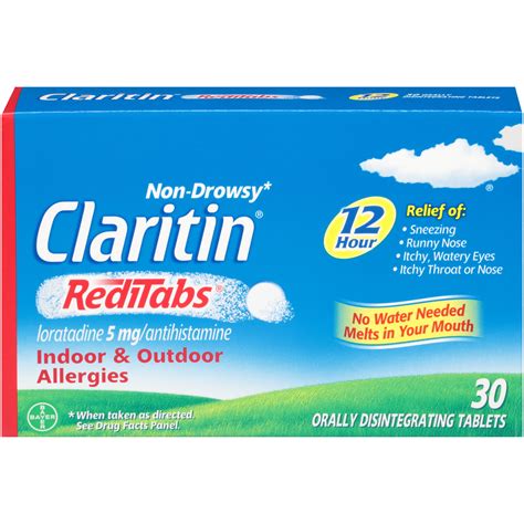 Claritin 12 Hour Non Drowsy Allergy Relief Reditabs 5 Mg 30 Ct