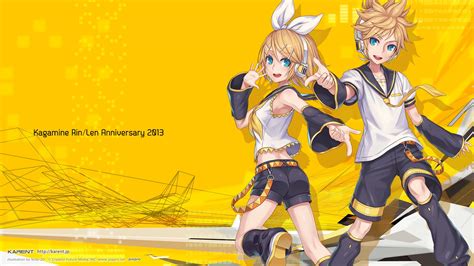 Aqua Eyes Blonde Hair Headphones Kagamine Len Kagamine Rin Male Nidy 2d