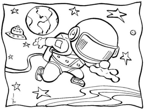 Stars Space Coloring Page » Turkau