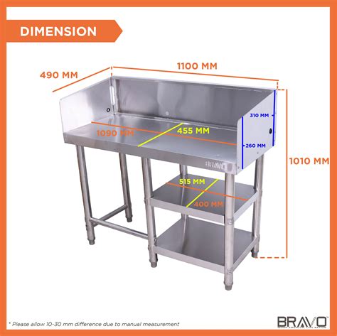 [2 Tier]Meja Stainless Steel Kitchen Table Stove Preparation Table Burner Stand Stove Table ...