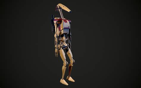 Artstation B1 Battle Droid Star Wars Game Assets