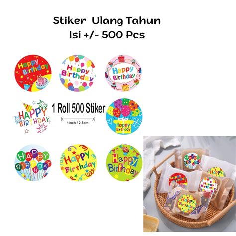 Jual Stiker Roll 500pcs Selamat Menikmati Sticker Makanan Kue Thank You Terima Kasih Happy