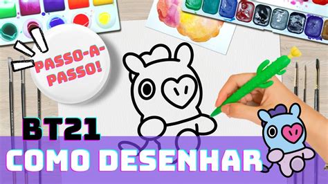 COMO DESENHAR MANG BT21 FÁCIL PASSO A PASSO Tutorial de Desenho