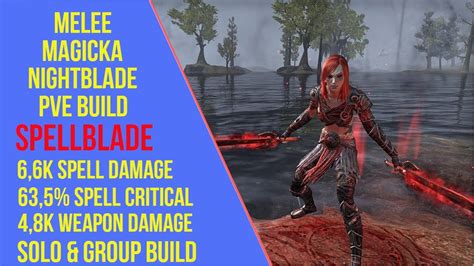 Eso Melee Magicka Nightblade Pve Build Spellblade Flames Of