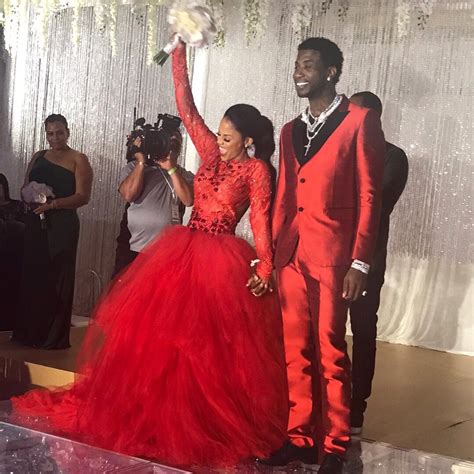 Gucci Mane And Keyshia Kaoir Wear All Red At Wedding Rehearsal Photos