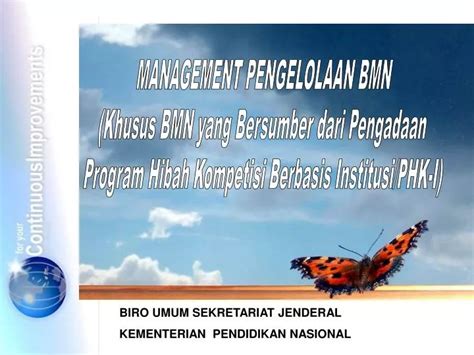 PPT MANAGEMENT PENGELOLAAN BMN Khusus BMN Yang Bersumber Dari