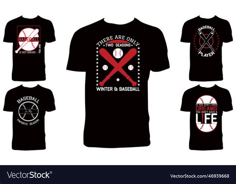 Baseball T Shirt Design Bundle Royalty Free Vector Image