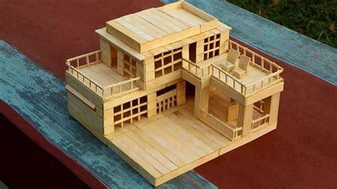 How To Make A Modern Popsicle Sticks House Casinha De Palito