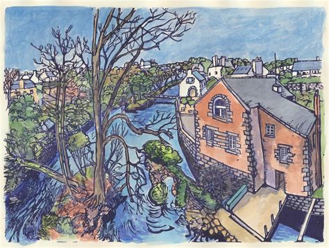 Pont Aven Moulin David Coloured Linoprint Hans Von D Hren Flickr