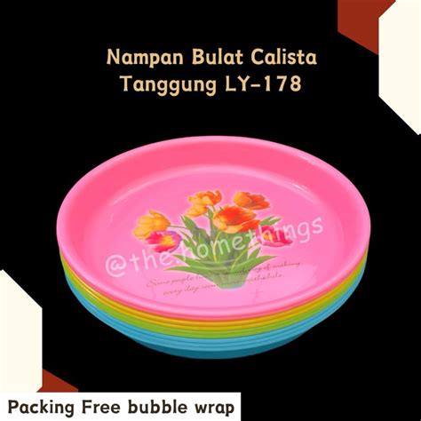 Jual Nampan Bulat Calista Ly Ukuran Tanggung Nampan Bulat Plastik