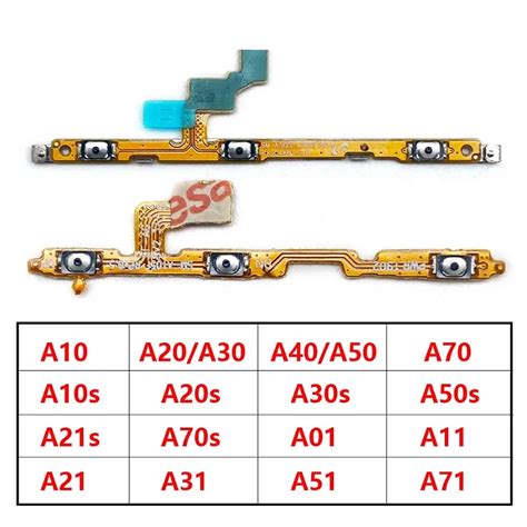 Power On Off Volume Side Button Key Flex Cable For Samsung A10 A20 A30 A40 A50