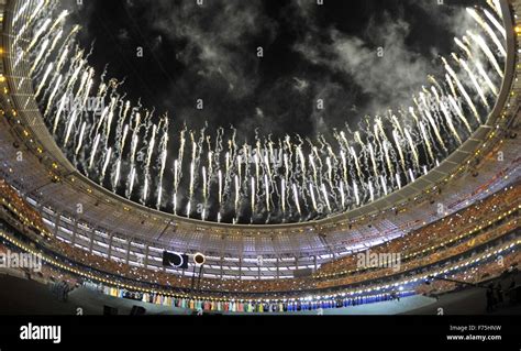 Fireworks Opening Ceremony Olympic Stadium Baku Azerbaijan