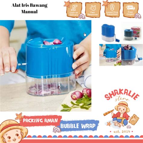 Jual Alat Iris Pemotong Bawang Manual Blender Tangan Manual Chopper