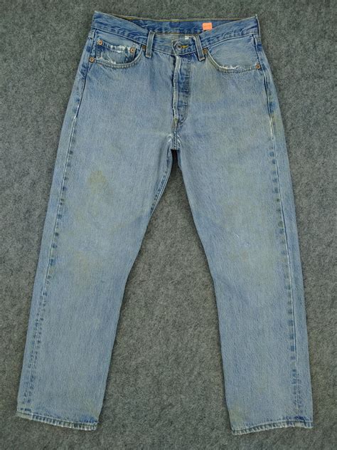 Vintage Levis 501 Blue Jeans 31x29 Denim Red Tab Faded Denim Grunge