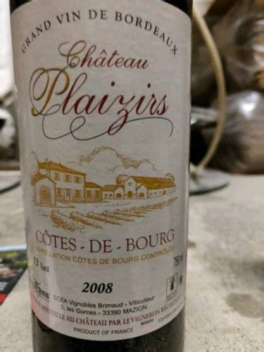 Robert Giraud Côtes de Bourg Château Plaizirs Vivino US