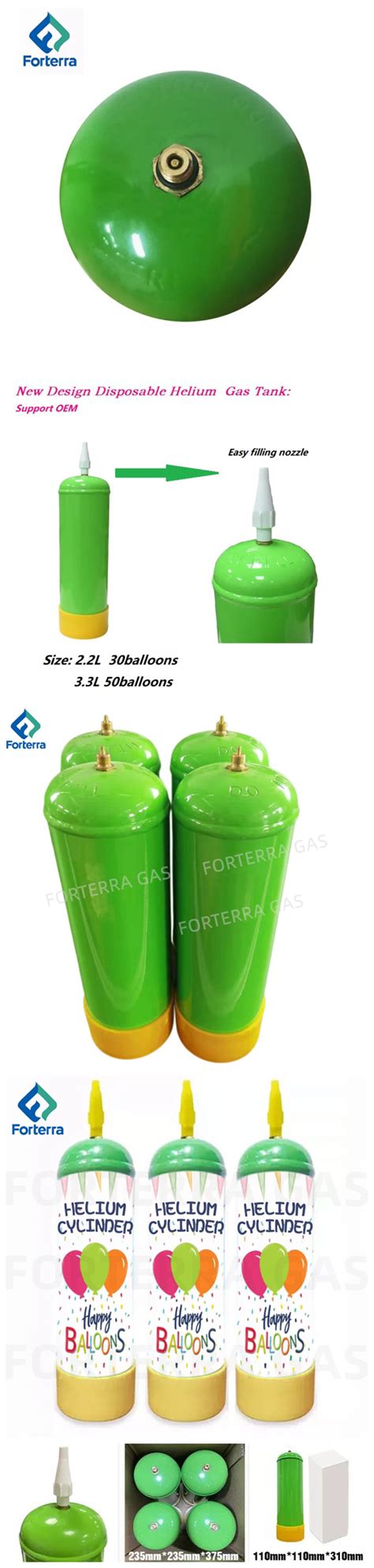 Portable Gas Balloon Inflation Tank L L Disposable Helium Gas