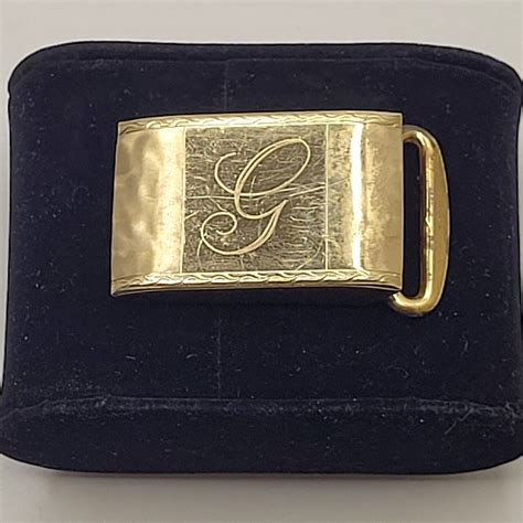 Vintage Hickok USA 10K Gold Filled Belt Buckle Fits Gem