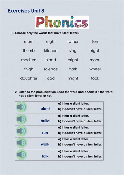 Th Grade Phonics Activities