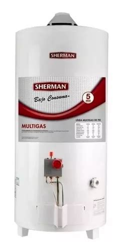 Termotanque Sherman 50 Litros Pie Gas Tpgp050msh13 Superior