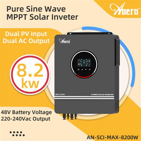 Anern Hybrid Inverter 6 2kw 8 2kw Solar Inverter 48v 120a 160a Mppt