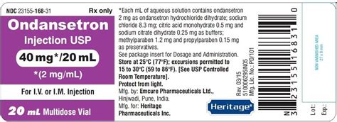 Ondansetron Injection Fda Prescribing Information Side Effects And Uses