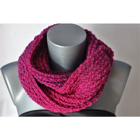 Snood Charpe En Laine Chin E Rose Fuchsia Et Violet Emmafashionstyle