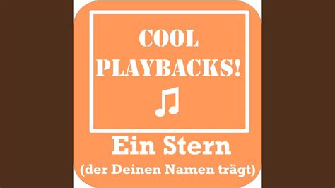 Ein Stern der deinen Namen trägt Instrumental Karaoke Version