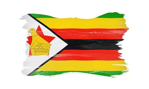 Premium Photo Zimbabwe Flag Brush Stroke National Flag