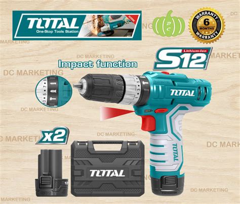 Total Lithium Ion Impact Drill 12V TIDLI1232 Lazada