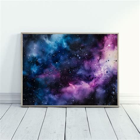 purple galaxy artwork gift  space lover cosmic artwork  astronomy