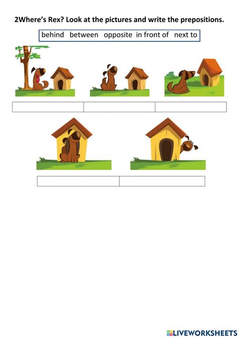 Prepositions Of Place Online Exercise For Elem